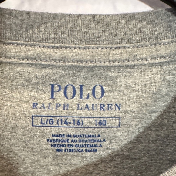 Polo by Ralph Lauren Men's Heather Gray Long Sleeve Tee - Picture 2 of 5